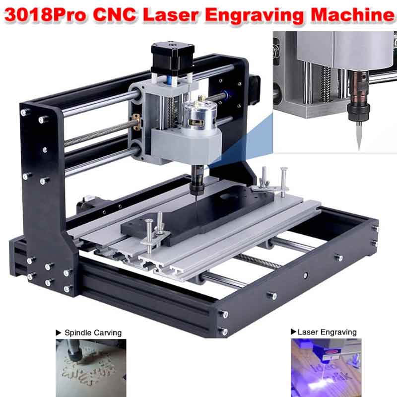Woodworking Machinery - CNC 3018Pro Woodworking Engraving Machine 15W