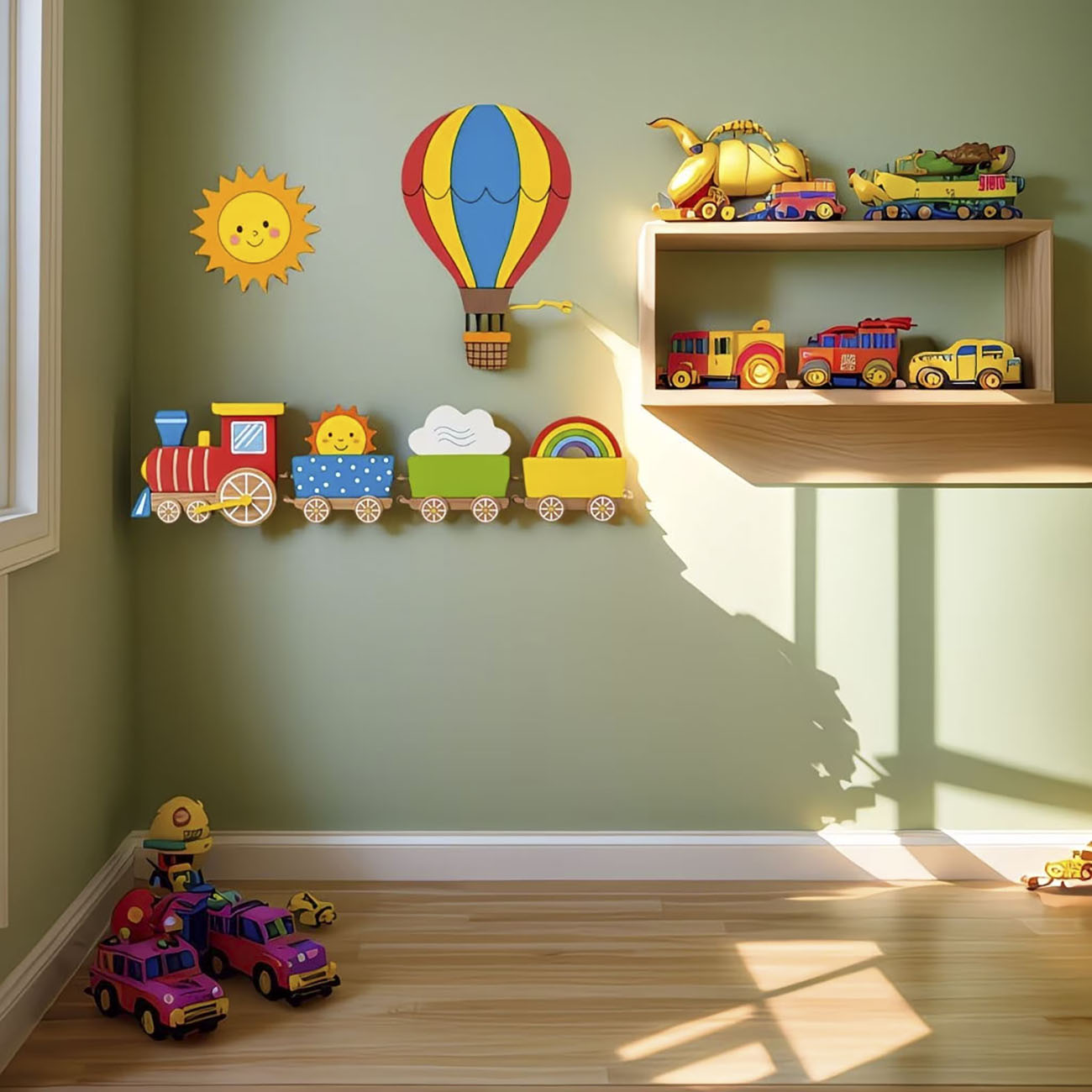 6Pcs Wooden Kids Wall Decor Se - đánh giá và giá Woodworking Veneer