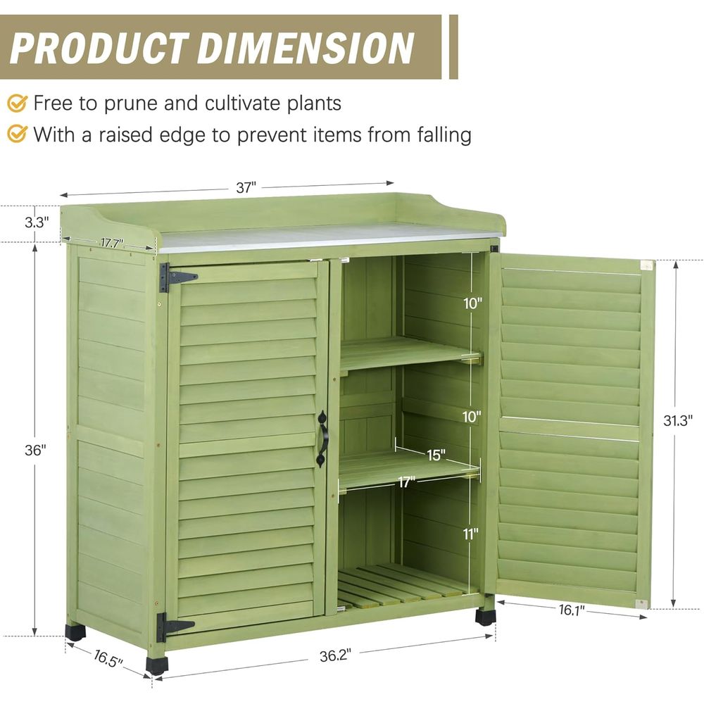 Outdoor Potting Bench with Met - đánh giá và giá Woodworking Or Woodworking