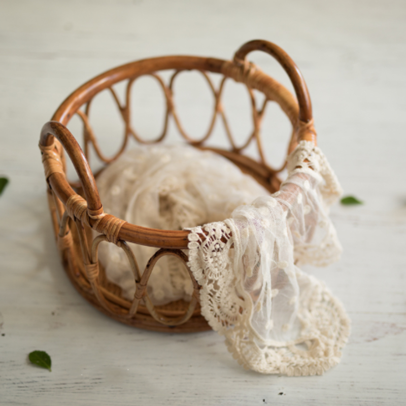 Baby Rattan Basket Newborn Pho - đánh giá và giá Woodworking Veneer