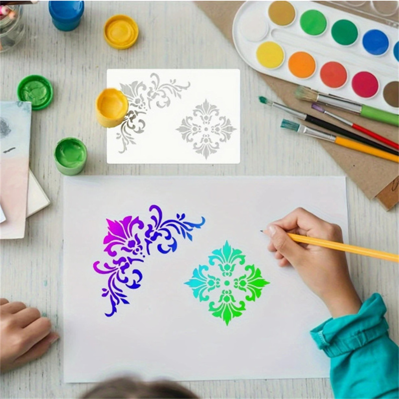 6Pcs Floral Corner Stencils fo - đánh giá và giá Woodworking Veneer