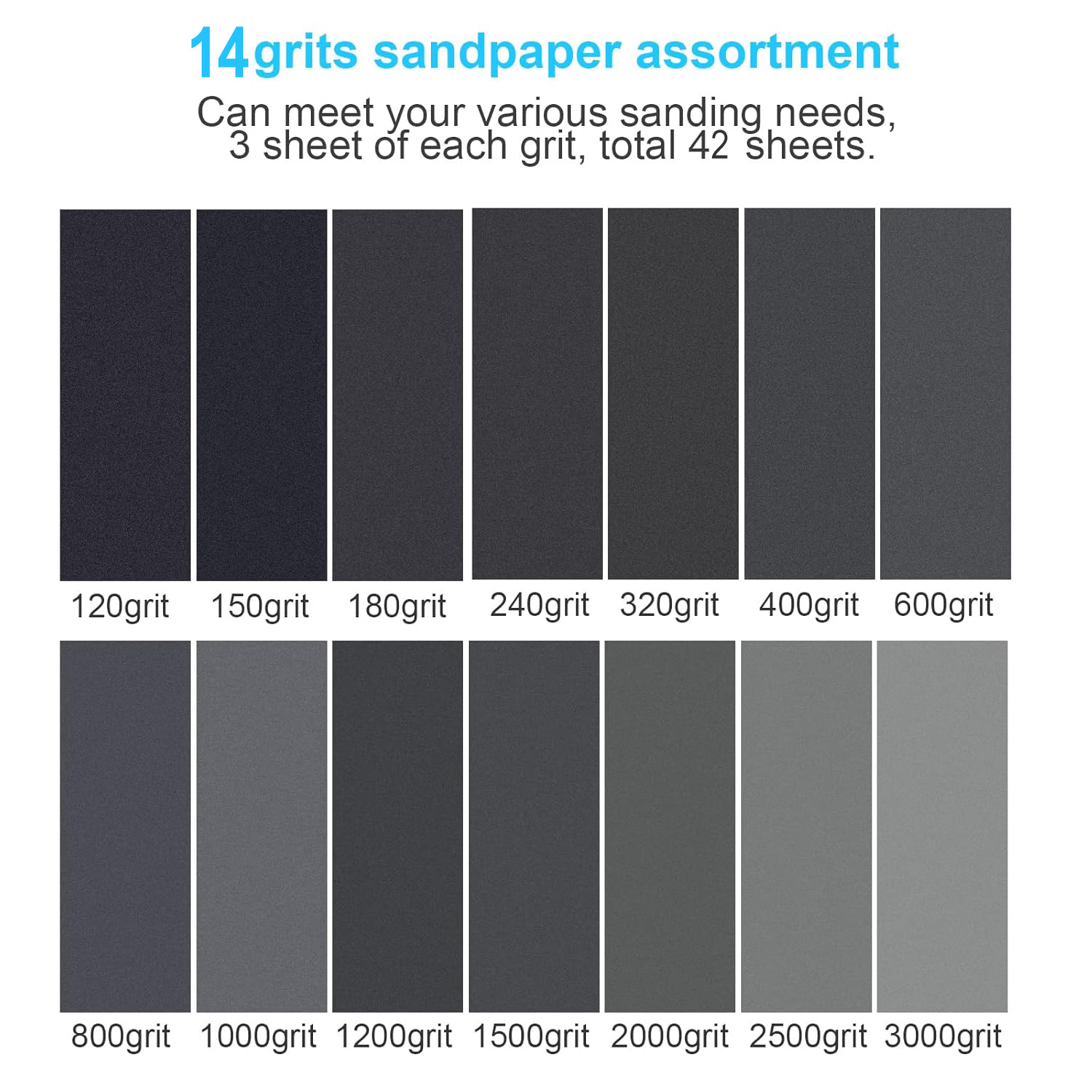 42Pcs Dry Wet Sandpaper Set, 1 - đánh giá và giá Woodworking Ideas