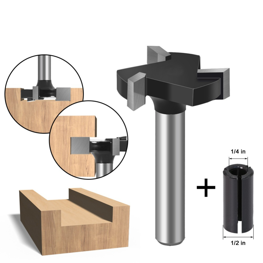 4‑Flute T‑Slot Router Bit Carb - đánh giá và giá Woodworking Drill Bits