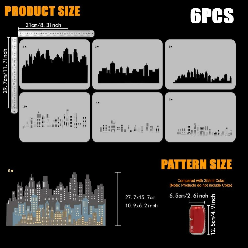 6 Pcs Layered City Skyline Ste - đánh giá và giá Woodworking Veneer