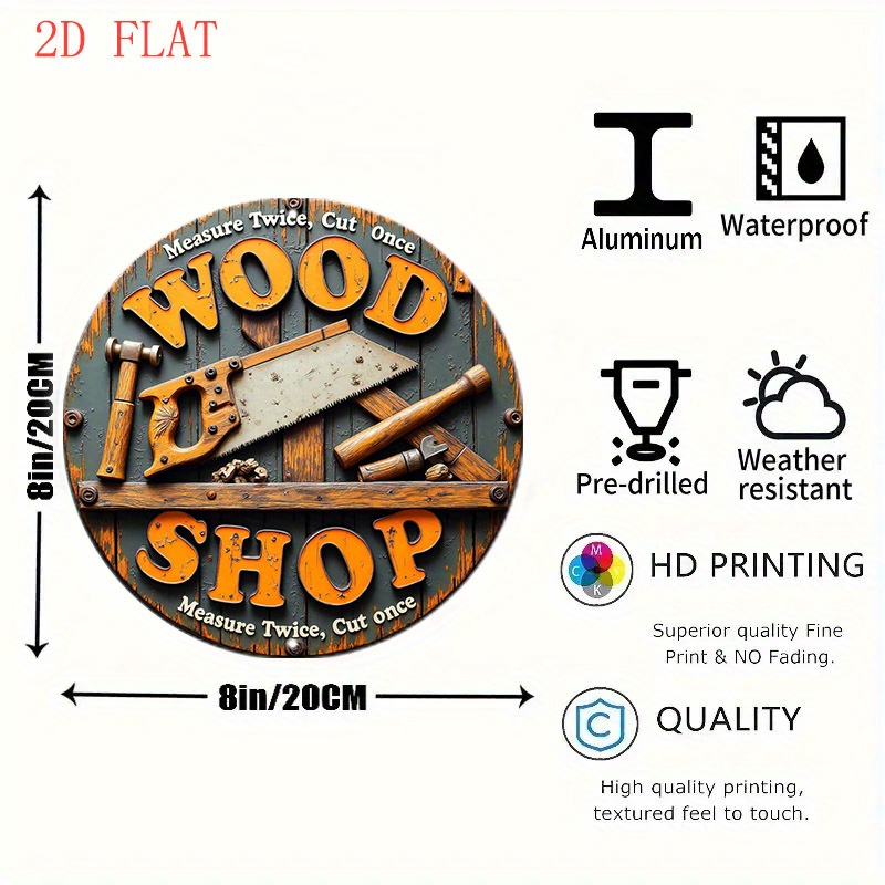 Vintage 2D 8 Inch Round Metal  - đánh giá và giá Woodworking Art